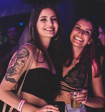 girls in a bar