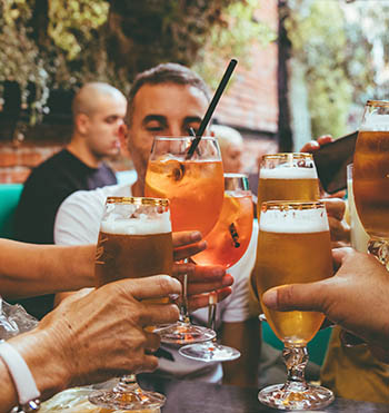 beer toasting