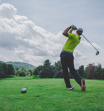 person playing golf