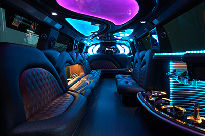limo interior with bars
